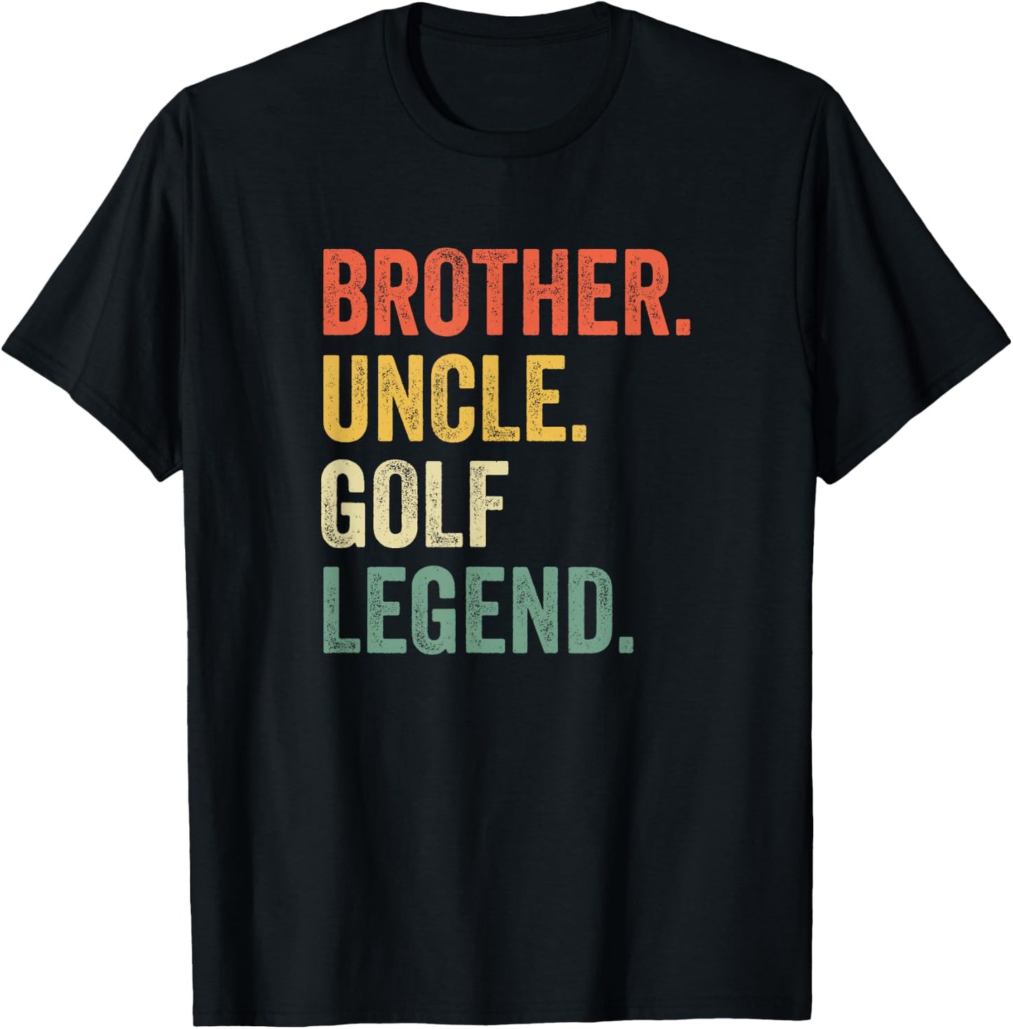 Funny Golfer Brother Uncle Golf Legend Golfing Vintage T-Shirt - T-Shirt | Black