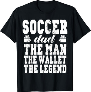 Funny Soccer Dad Man Wallet Legend Soccer Dad T-Shirt - T-Shirt | Black