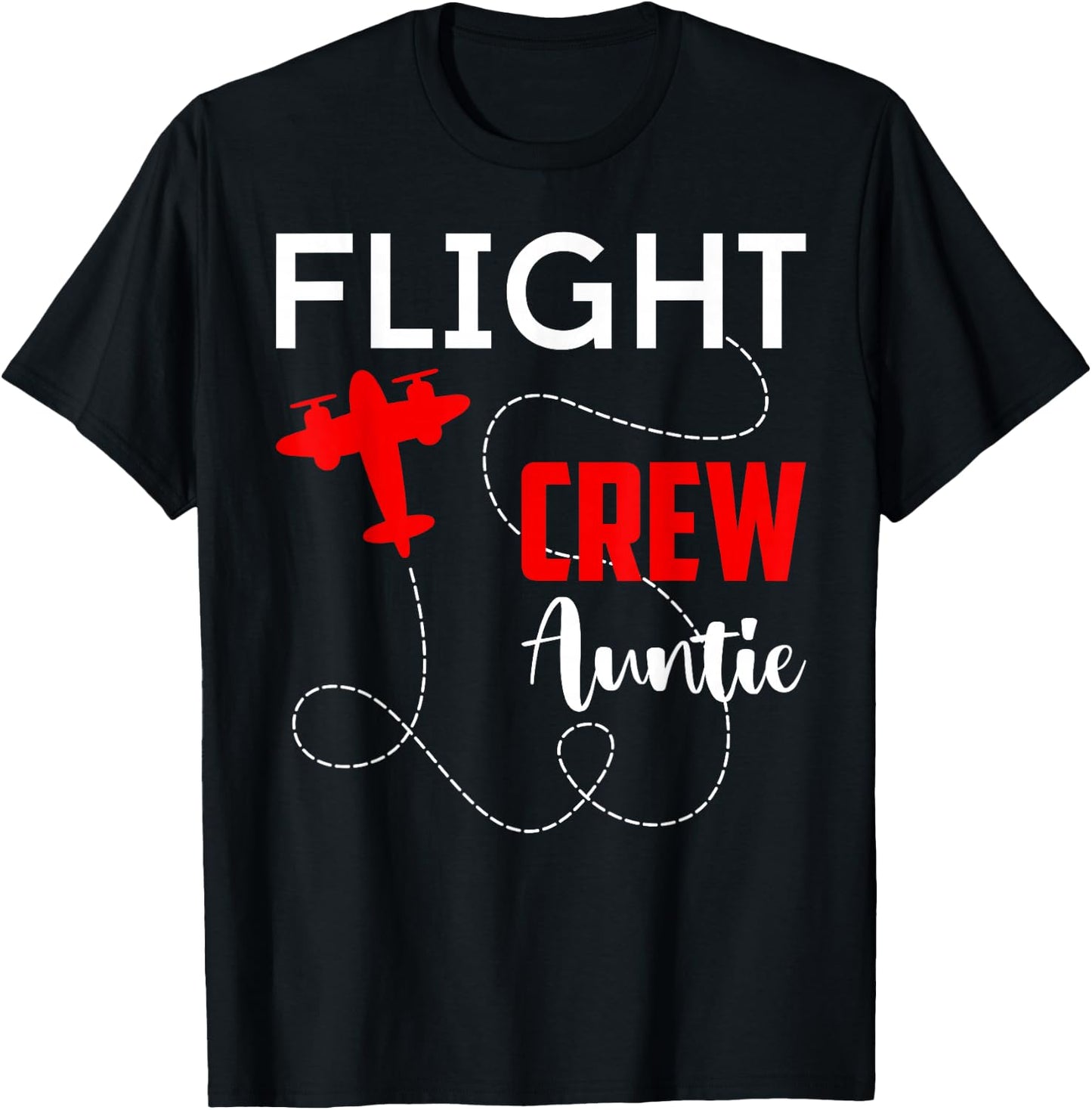 Flight Crew Auntie Birthday Squad Pilot Airplane Trip 2026 T-Shirt - T-Shirt | Black