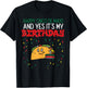 Happy Cinco De Mayo And Yes It's My Birthday Taco Boys Girls T-Shirt - T-Shirt | Black