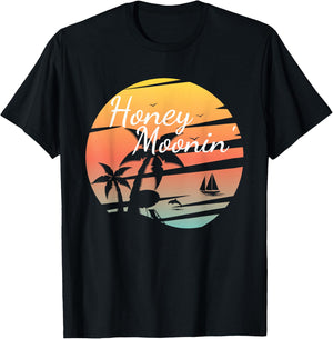 Honeymoon Couples - Just Married Matching Honeymooning Trip T-Shirt - T-Shirt | Black