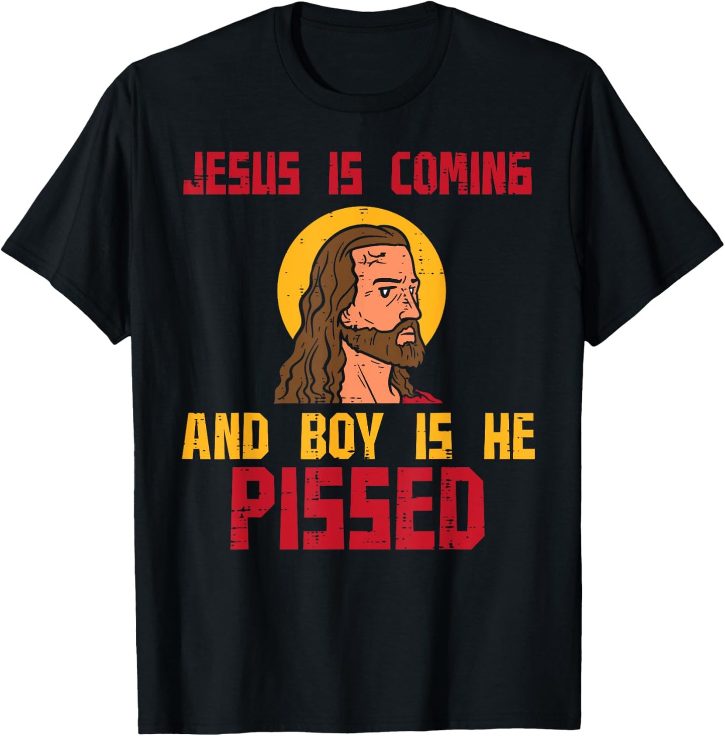Jesus Is Coming Funny Catholic Religious Christian Men Women T-Shirt - T-Shirt | Black