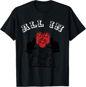 All in. Poker Player, Gambling, Funny Casino Gift T-Shirt - T-Shirt | Black