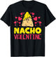 Nacho Valentine Funny Valentines Day Food Pun Mexican Gift T-Shirt - T-Shirt | Black