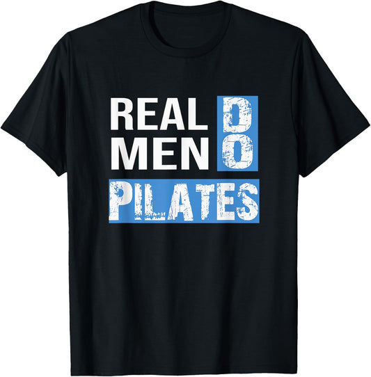 Funny Real Men Do Pilates Fitness T-Shirt - T-Shirt | Black