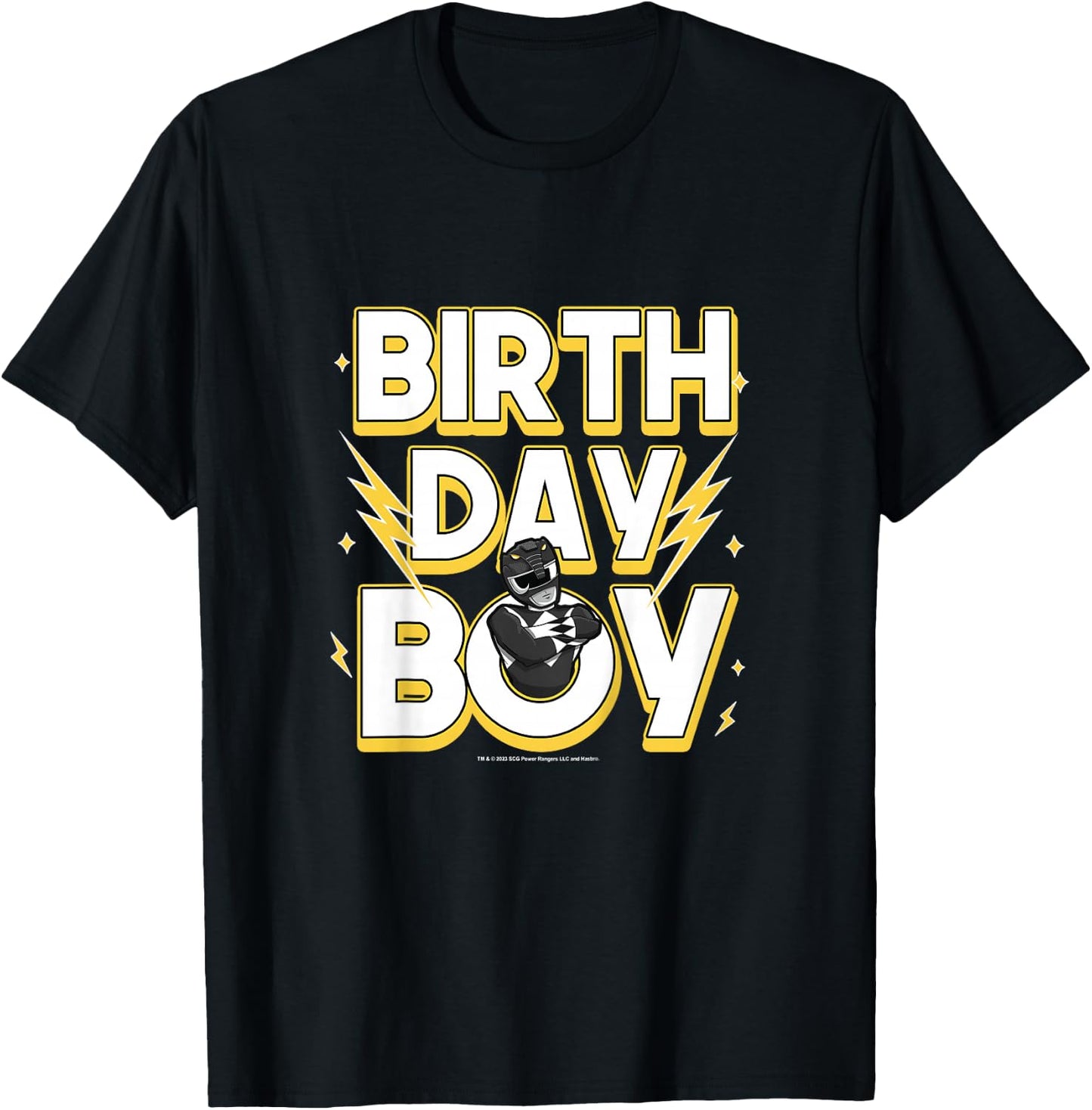 Kids Power Rangers Birthday Boy Black Ranger Logo Youth T-Shirt - T-Shirt | Black