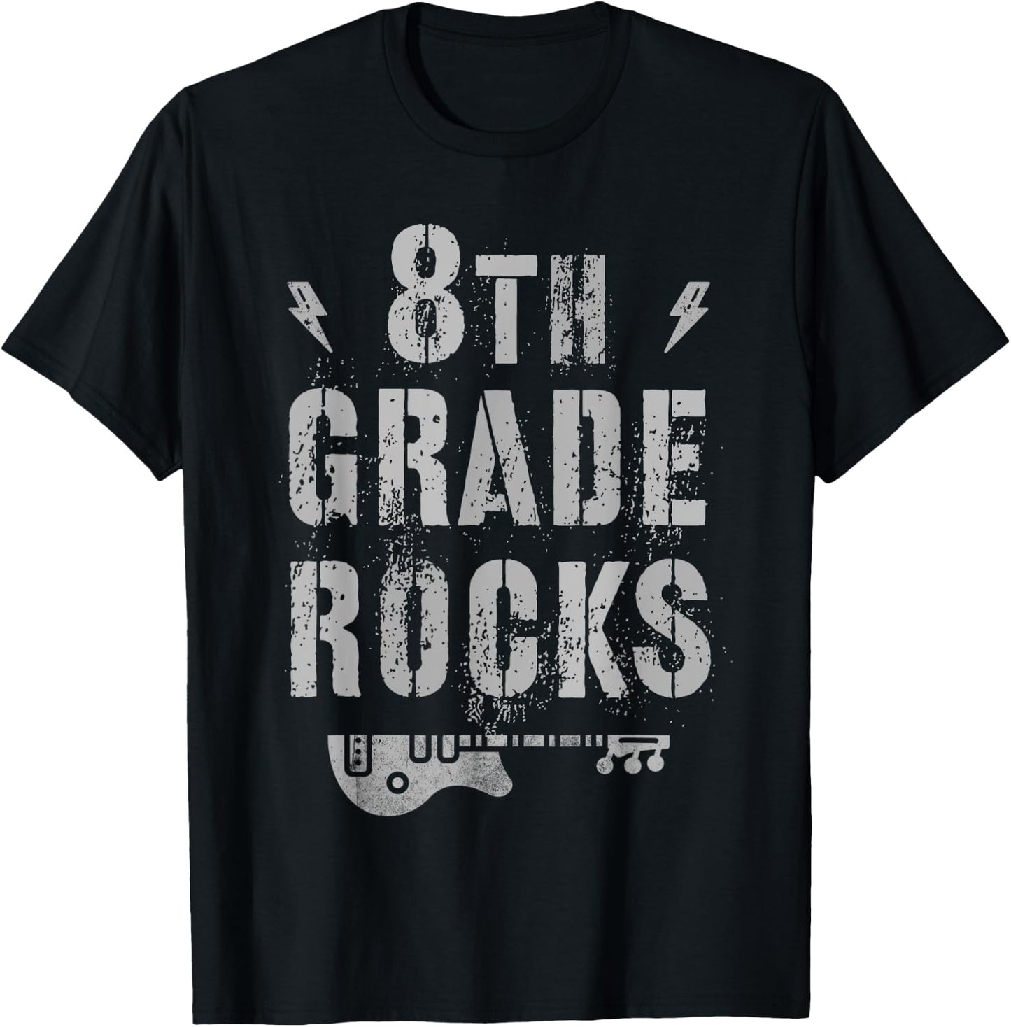 8th GRADE ROCKS Teacher EIGHTH Grader Rockstar Team My Jam Women Kids T-Shirt - T-Shirt | Black