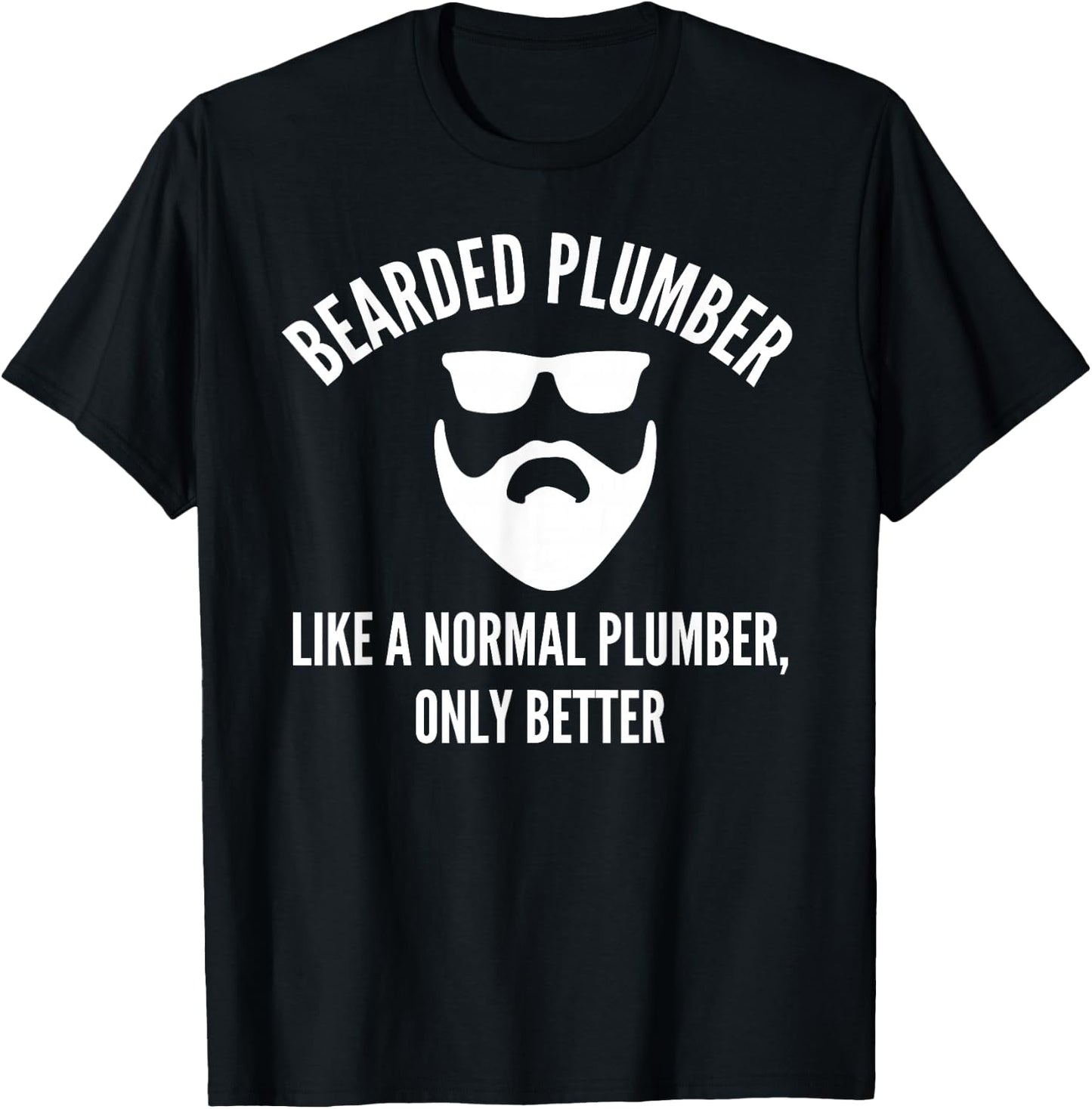 Bearded Plumber Funny Definition T-Shirt - T-Shirt | Black