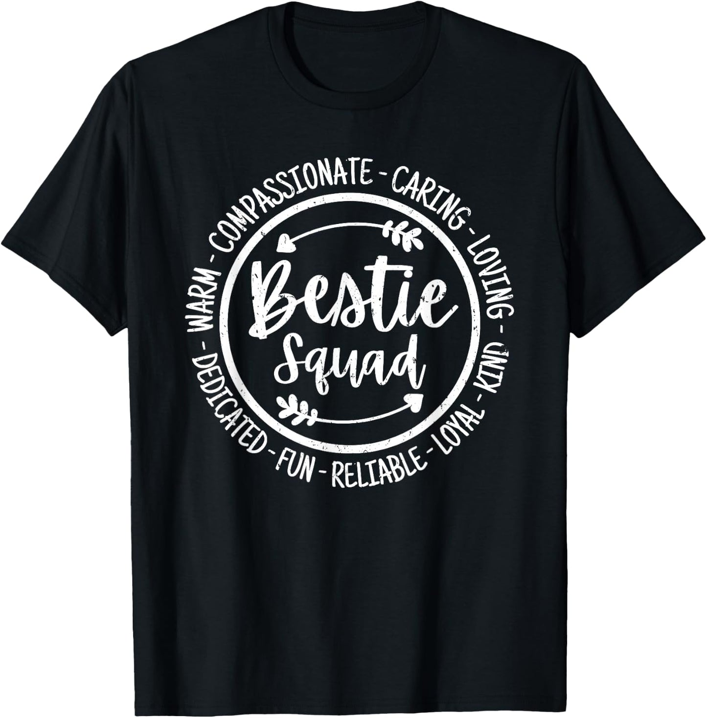 Bestie Squad Besties Life Best Friends Friendship Vintage T-Shirt - T-Shirt | Black