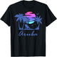 Aruba Beach Vacation Souvenir Retro Vintage Sunset Graphic T-Shirt - T-Shirt | Black