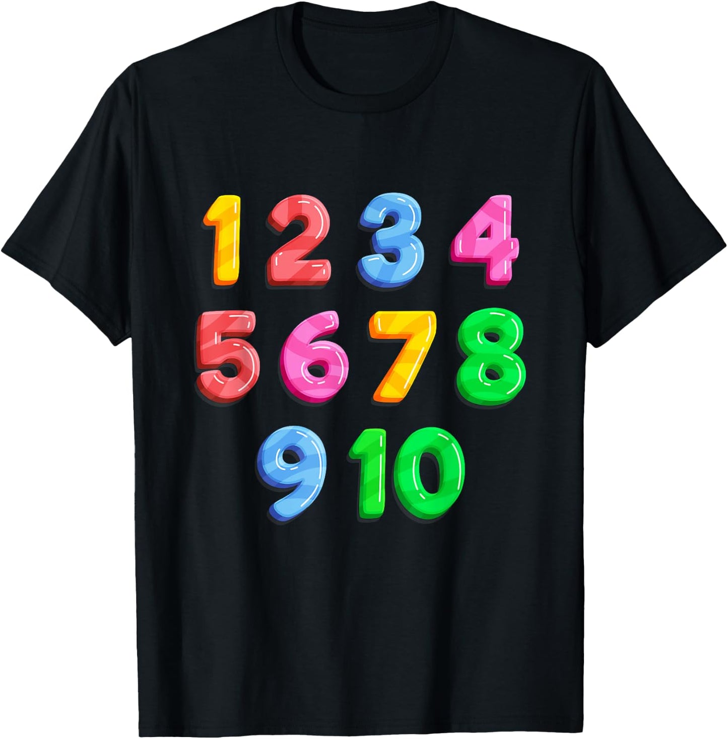 Math Numbers Learning | Best Preschool Education Gift T-Shirt - T-Shirt | Black
