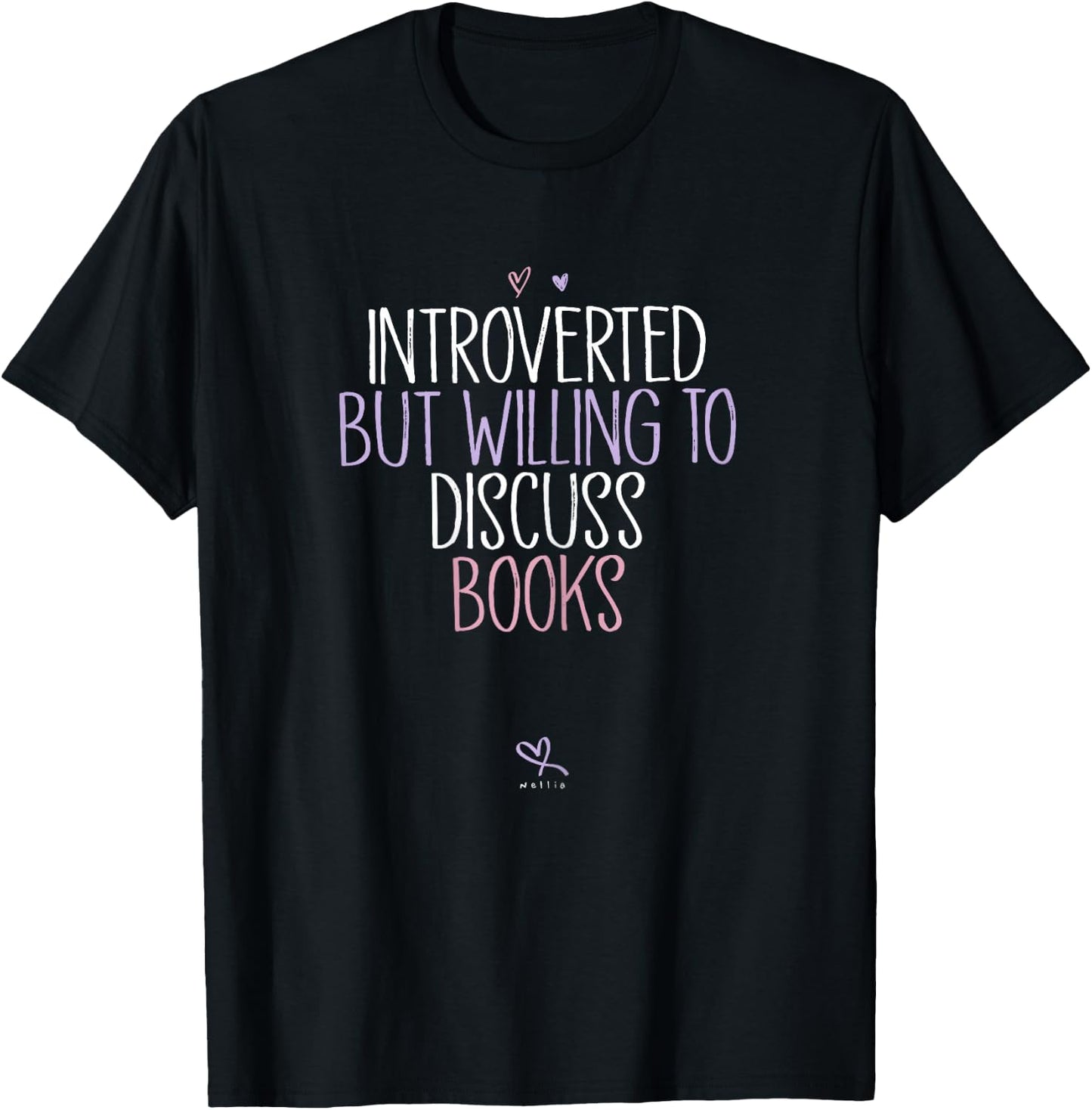 Funny Introverted But Willing To Discuss Books T-Shirt - T-Shirt | Black