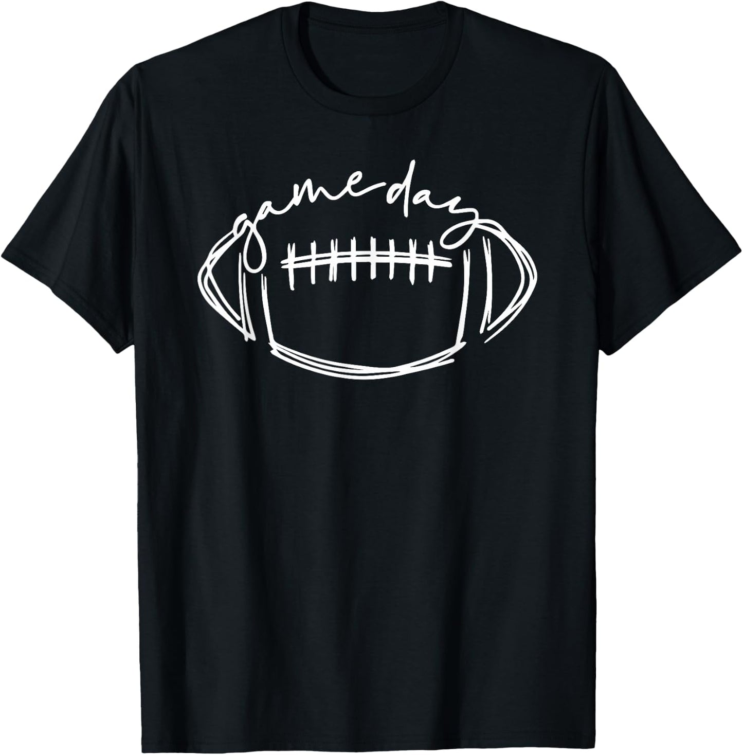 Game Day Football Game Day Vibes Football Lover Women Men T-Shirt - T-Shirt | Black