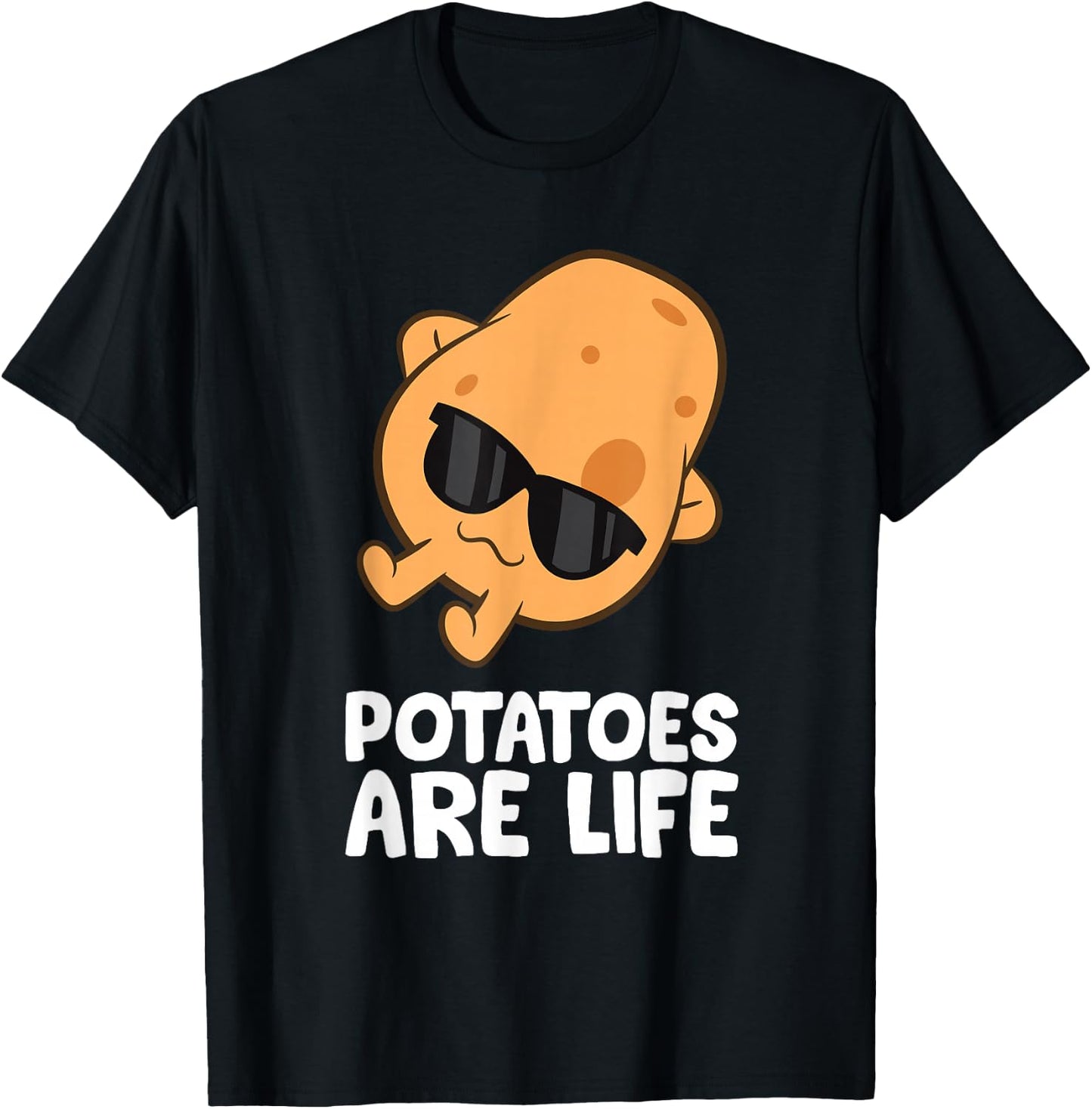 Potatoes Are Life Love Potatoes T-Shirt - T-Shirt | Black