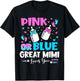 Pink Or Blue Great Mimi Loves You Gender Reveal Baby T-Shirt - T-Shirt | Black