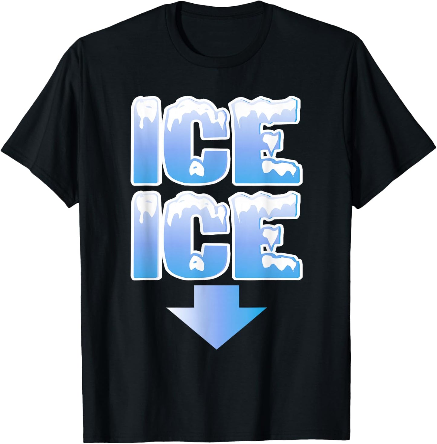 Ice Ice Arrow Pregnancy and Baby Announcement Winter Shirt T-Shirt - T-Shirt | Black