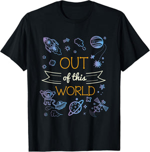 Out Of This World Spaceship T-Shirt - T-Shirt | Black