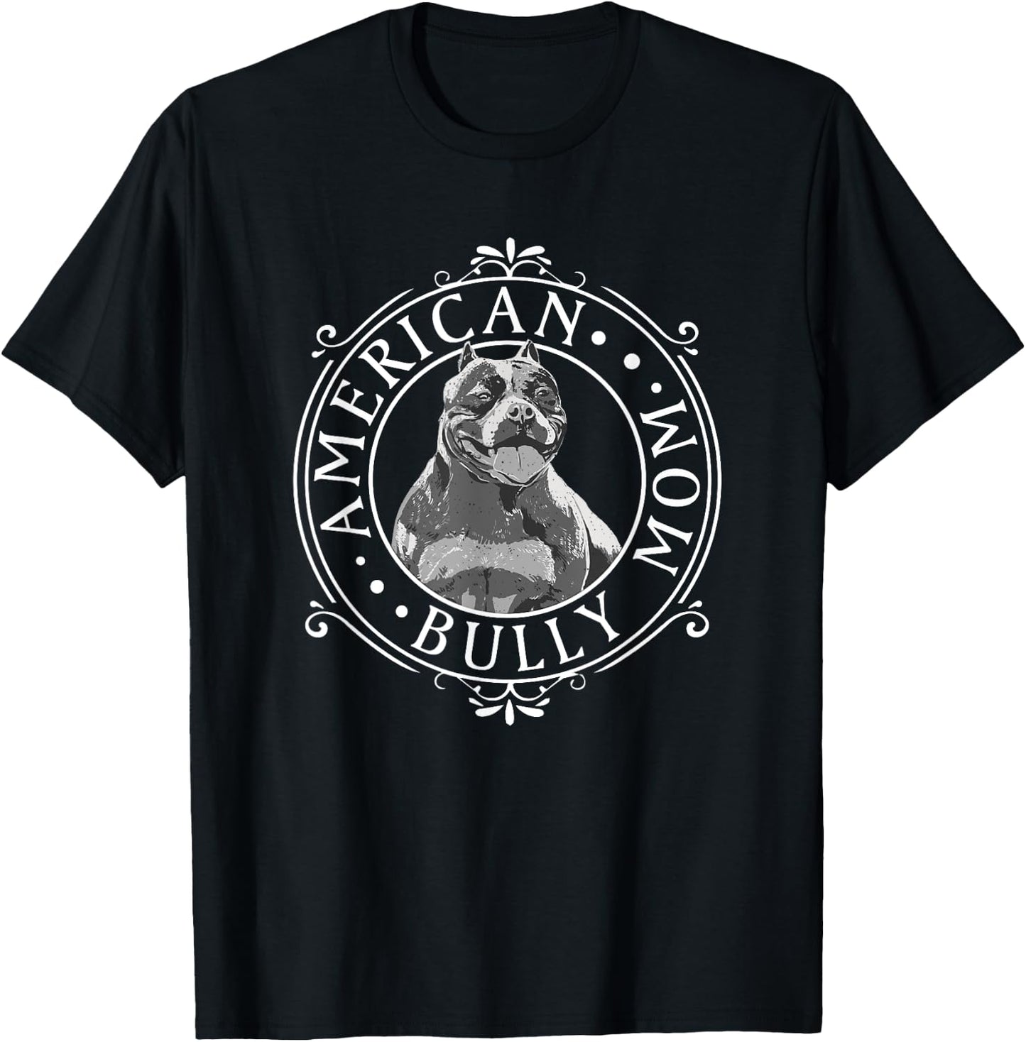 Best American Bully Mom Ever Vintage T-Shirt - T-Shirt | Black