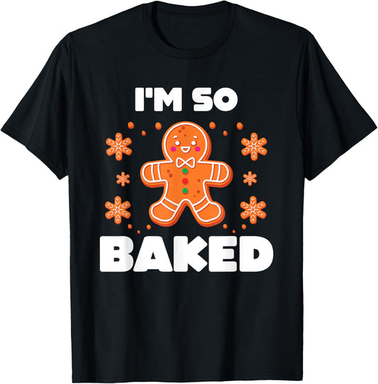 Funny Baked Gingerbread Man Costume Christmas Cookie T-Shirt - T-Shirt | Black