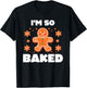 Funny Baked Gingerbread Man Costume Christmas Cookie T-Shirt - T-Shirt | Black