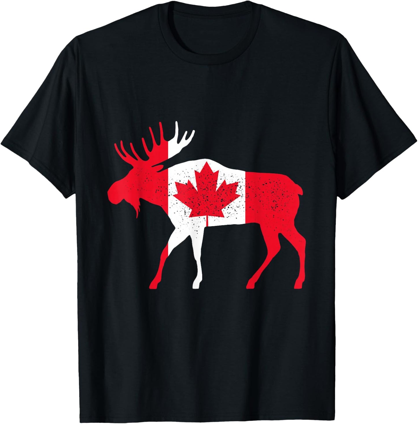 Canadian Maple Leaf Canada Flag Eh Funny Moose Gifts 1867 T-Shirt - T-Shirt | Black