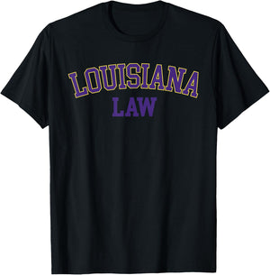 Louisiana Law, Louisiana Bar Graduate Gift Lawyer College T-Shirt - T-Shirt | Black