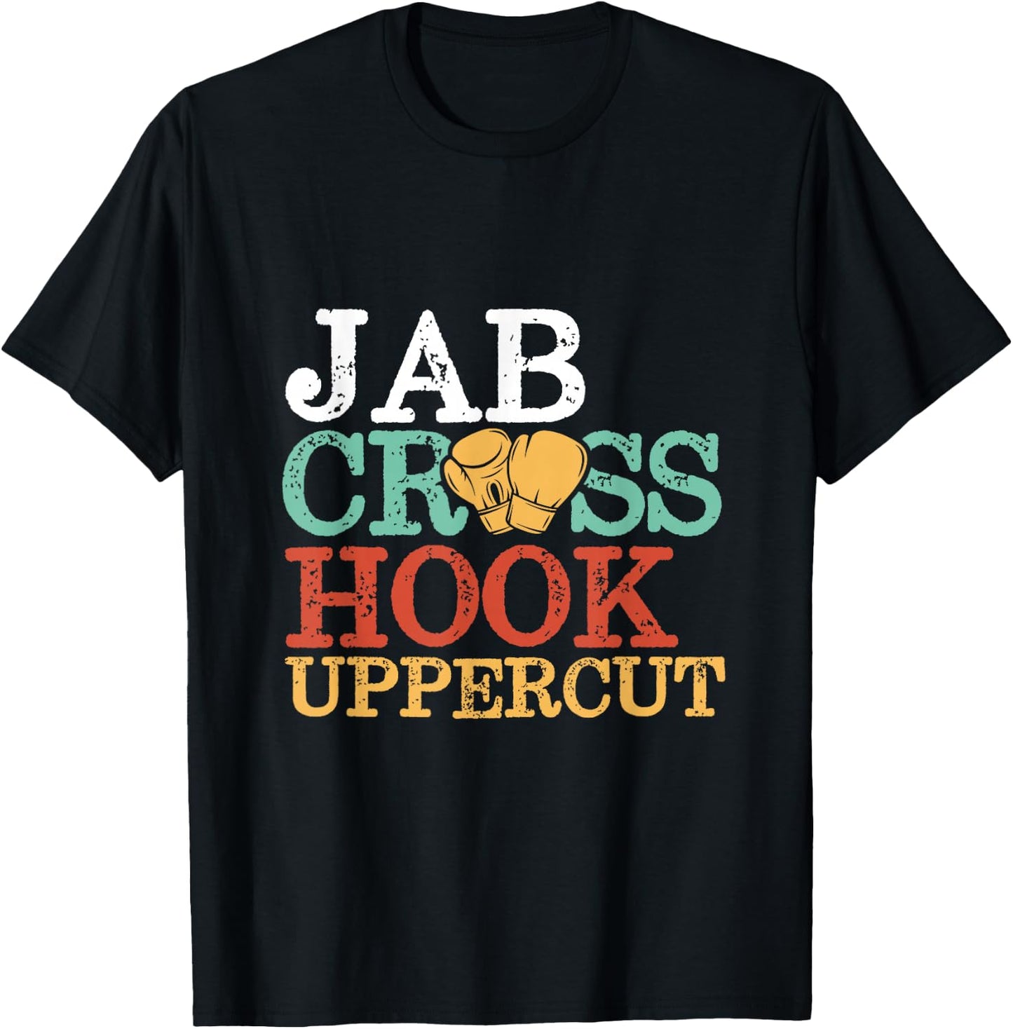Jab Cross Hook Uppercut Boxer Workout Women Kickboxing T-Shirt - T-Shirt | Black