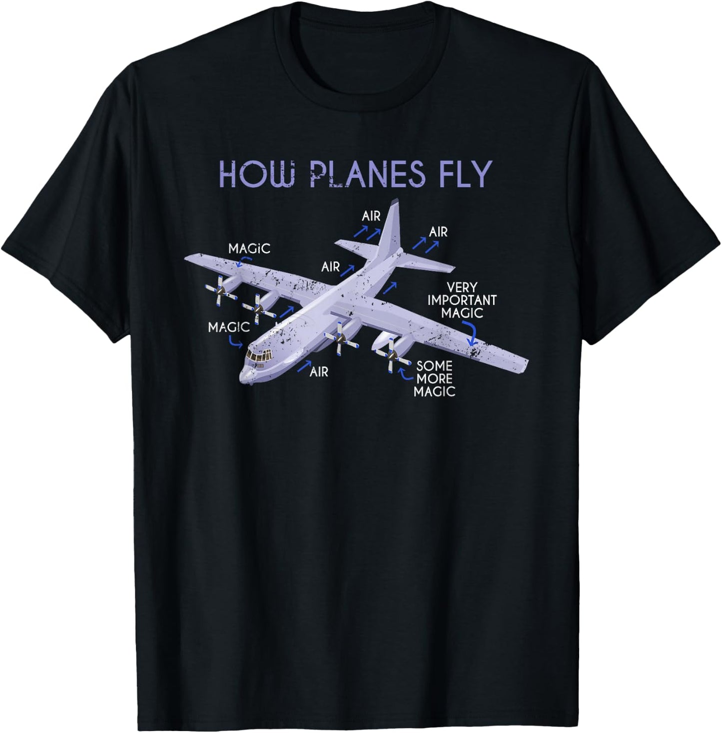 How to fly planes pilot T-Shirt - T-Shirt | Black