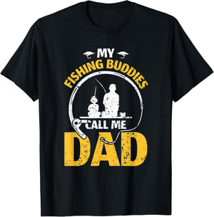 Daddy father fathers day my fishing buddies call me dad T-Shirt - T-Shirt | Black