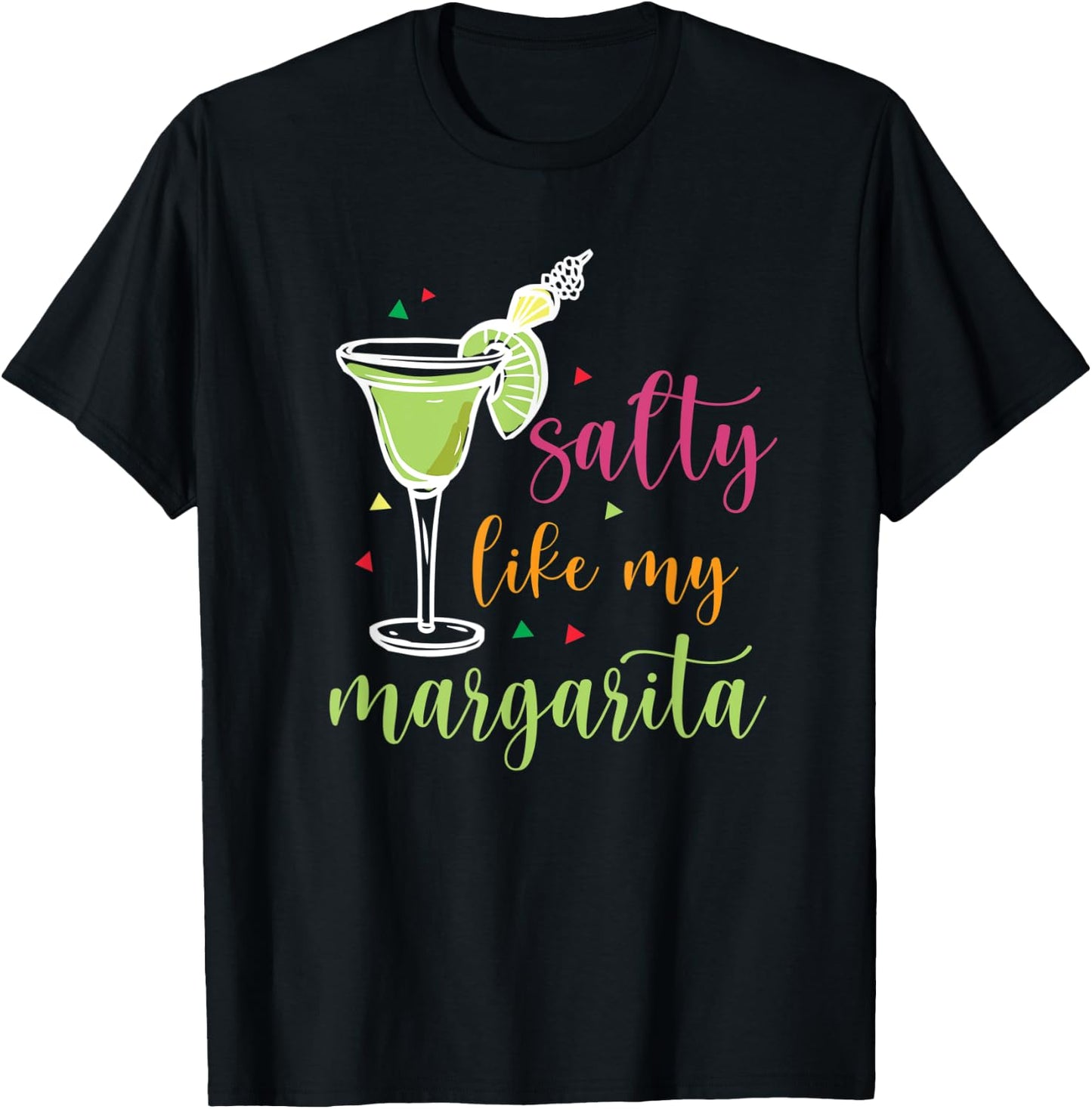Salty Like My Margarita Funny Cinco De Mayo T-Shirt - T-Shirt | Black