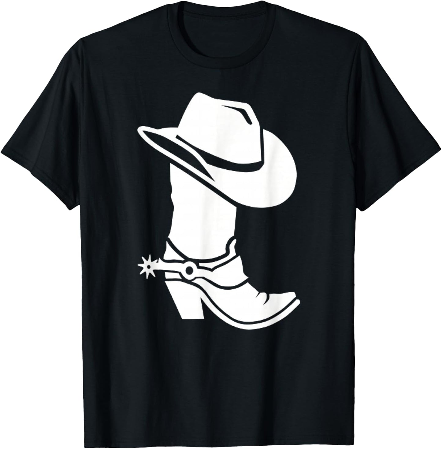 Cowboy Boots and Hat T-Shirt - T-Shirt | Black