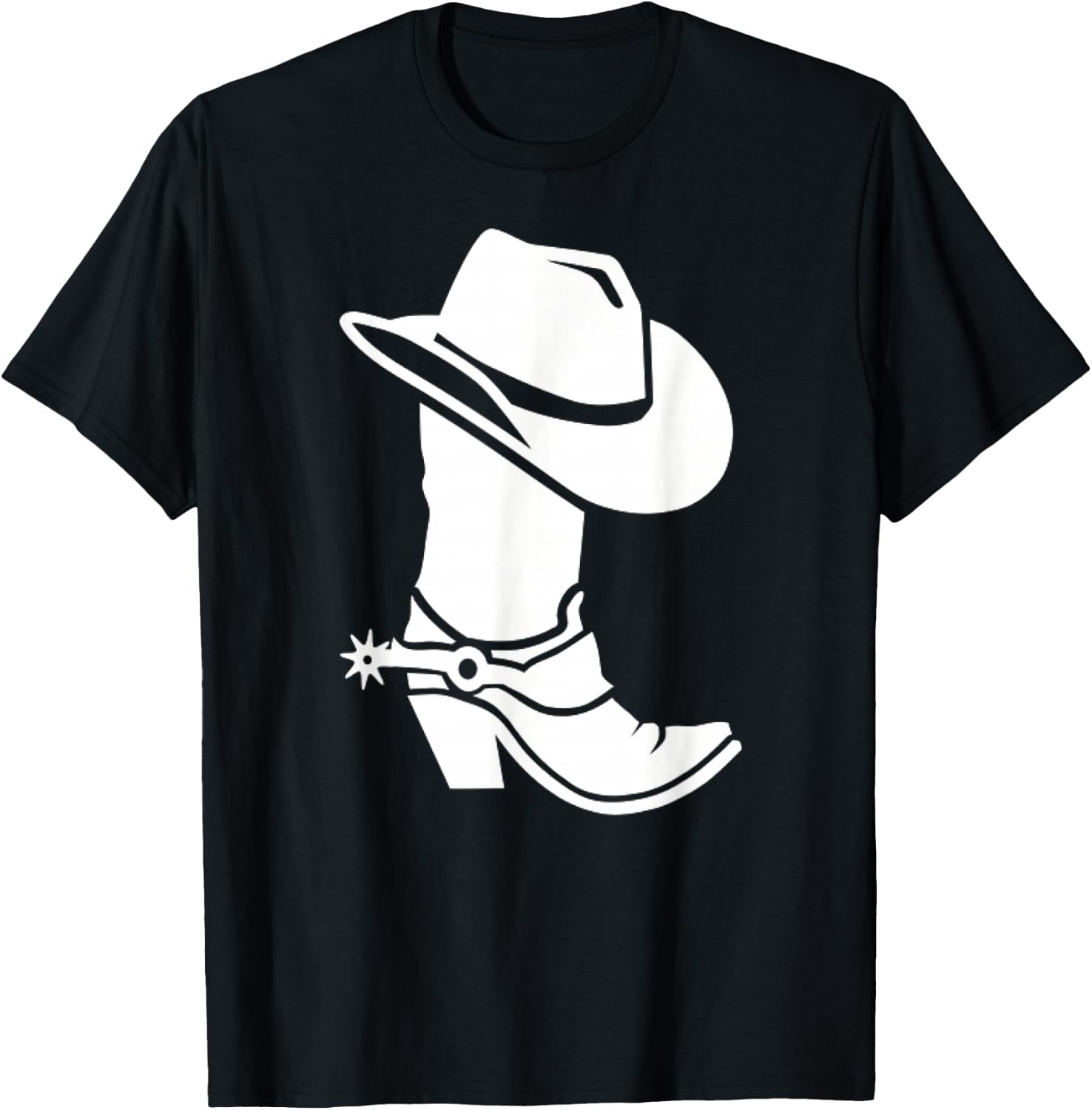 Cowboy Boots and Hat T-Shirt - T-Shirt | Black