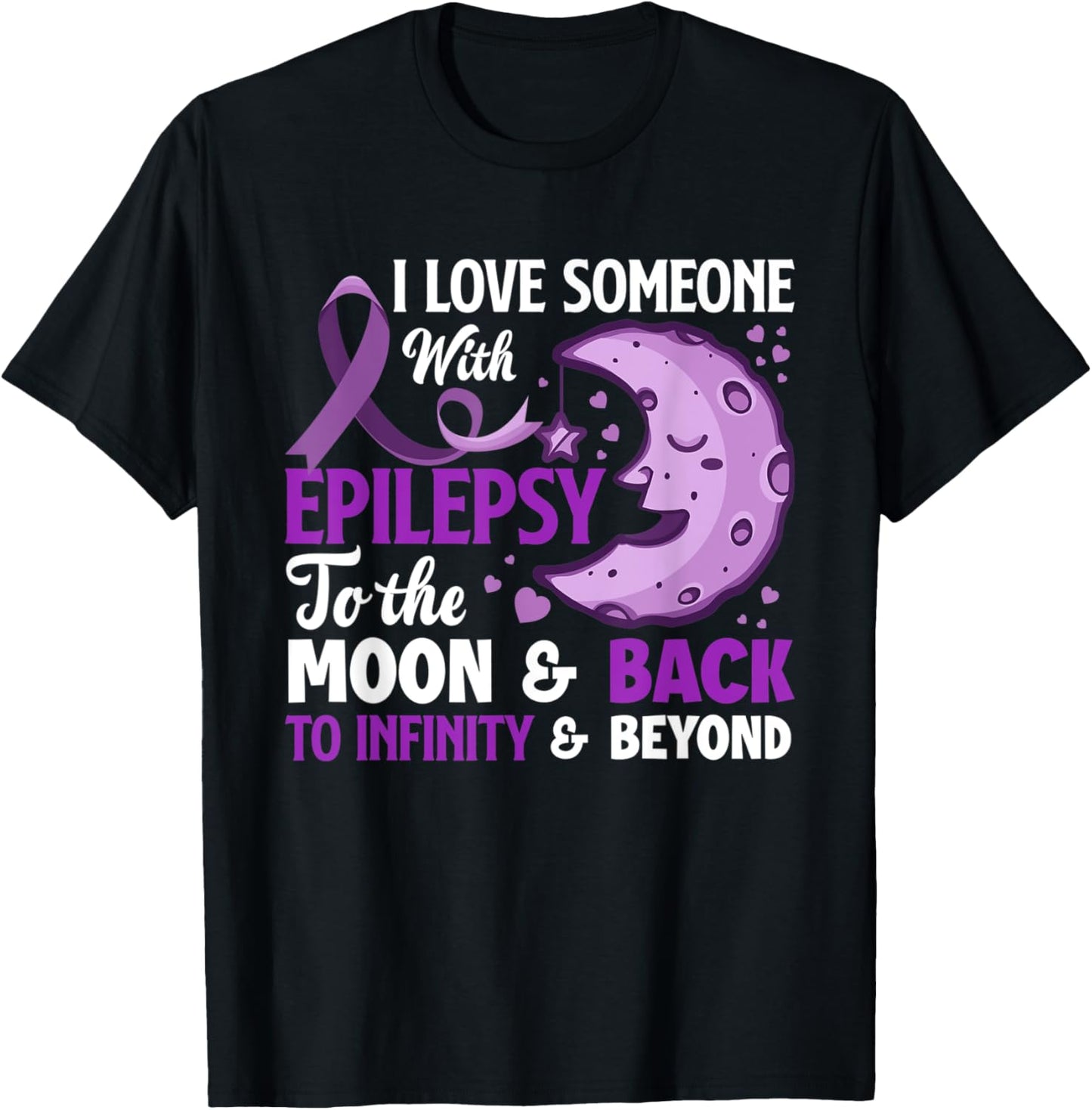 I Love Someone With Epilepsy Support Epilepsy Awareness T-Shirt - T-Shirt | Black