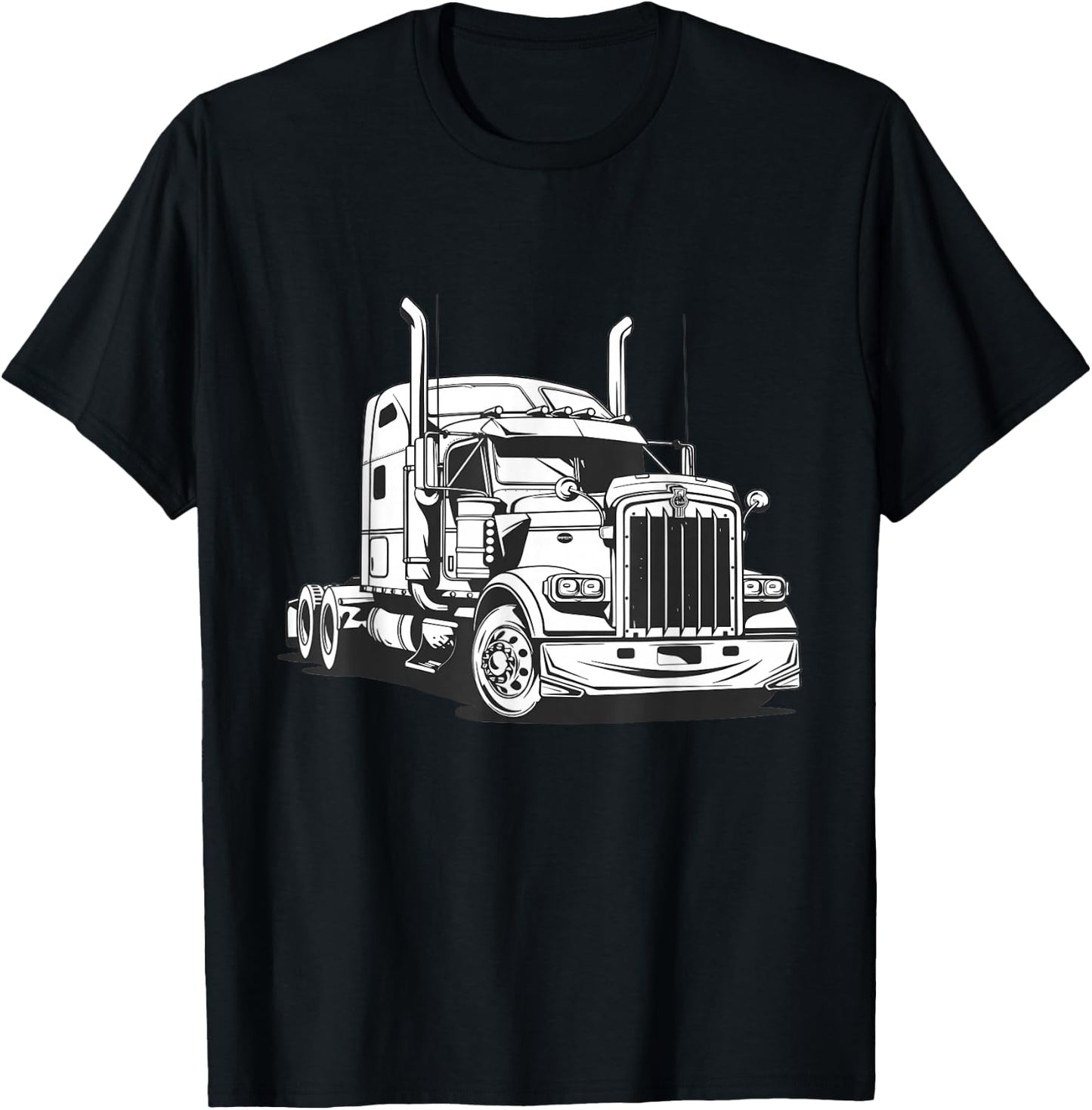 Semi Truck Driver T-Shirt - T-Shirt | Black