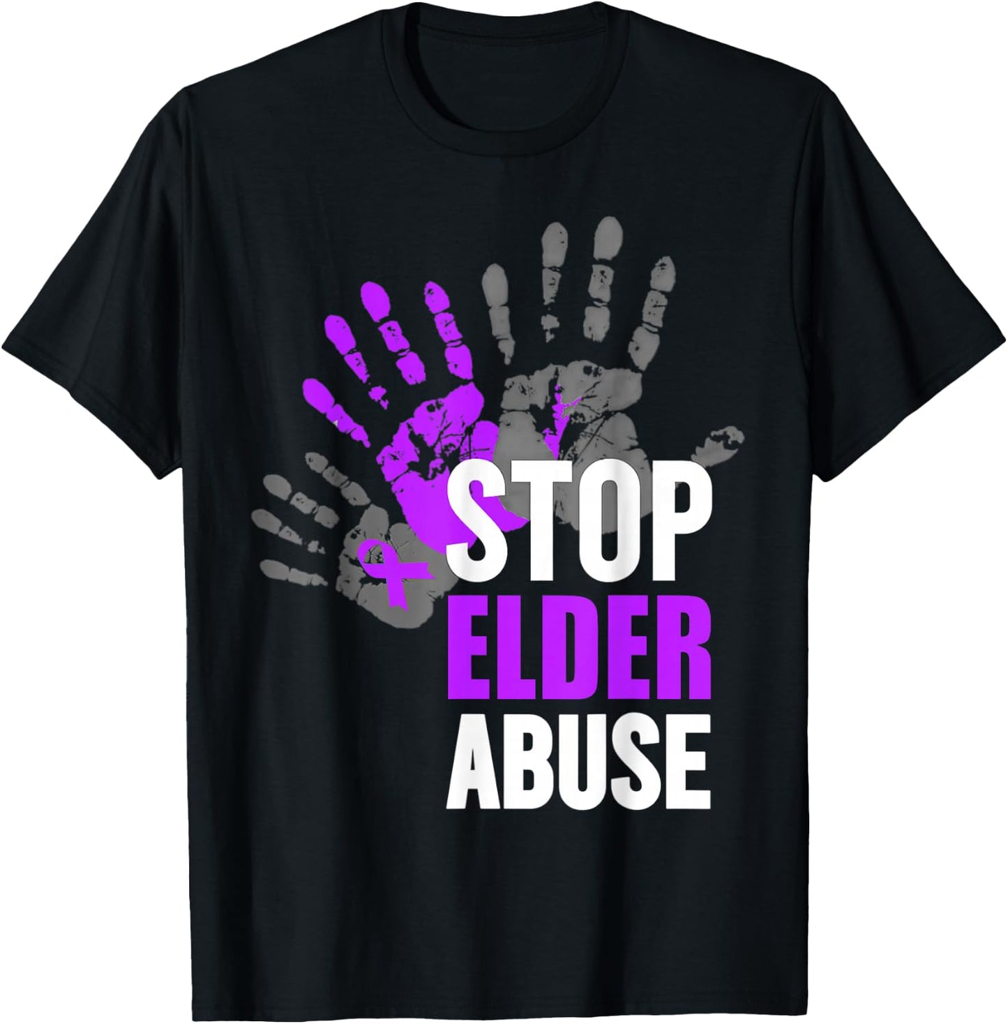 Stop Elder Abuse Elder Abuse Awareness T-Shirt - T-Shirt | Black