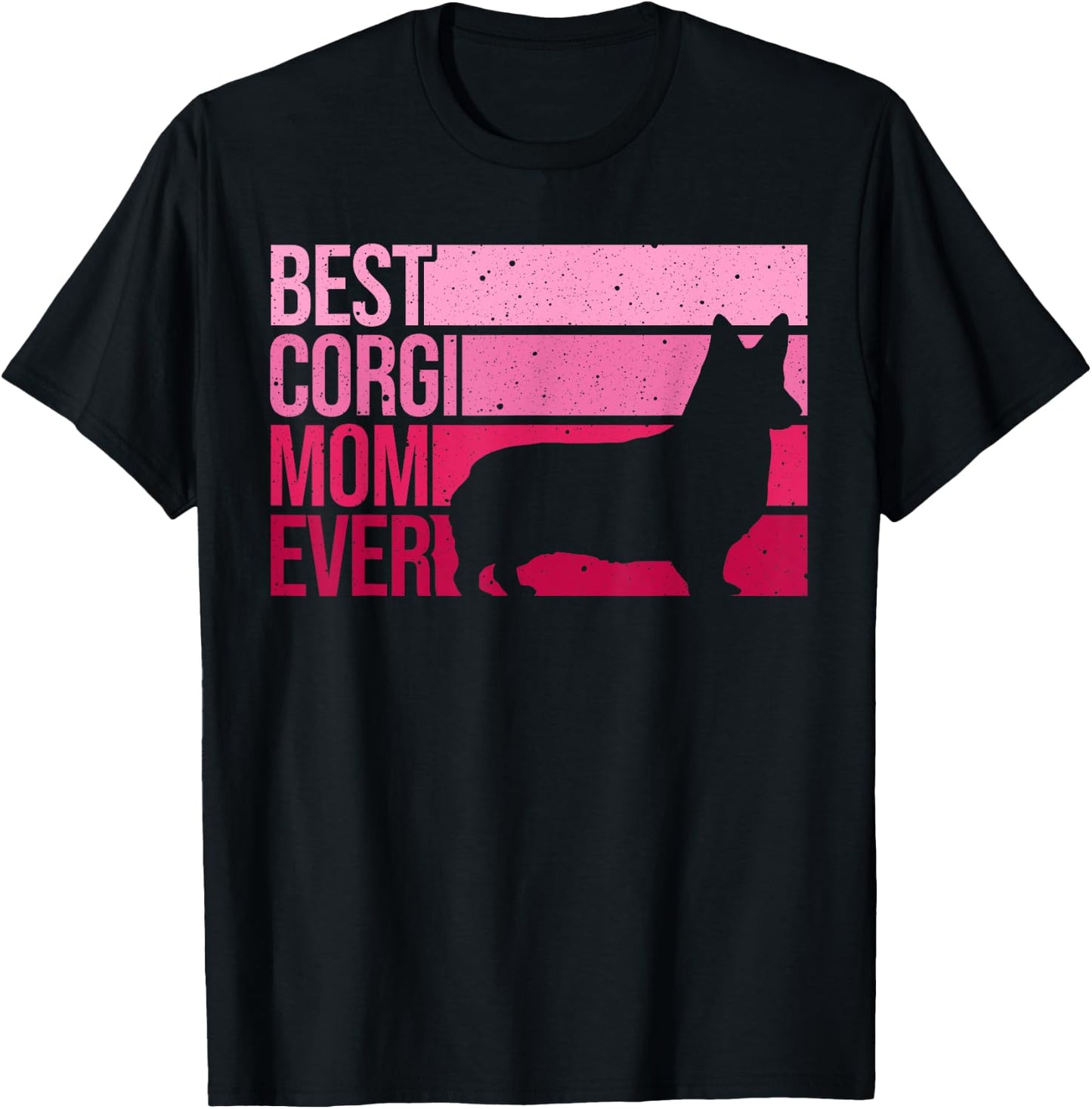 Funny Corgi Mom Art Women Girls Dog Pembroke Corgi Lovers T-Shirt - T-Shirt | Black