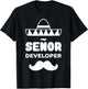 Senior Developer Job Senor Geek Nerd Computer Science T-Shirt - T-Shirt | Black