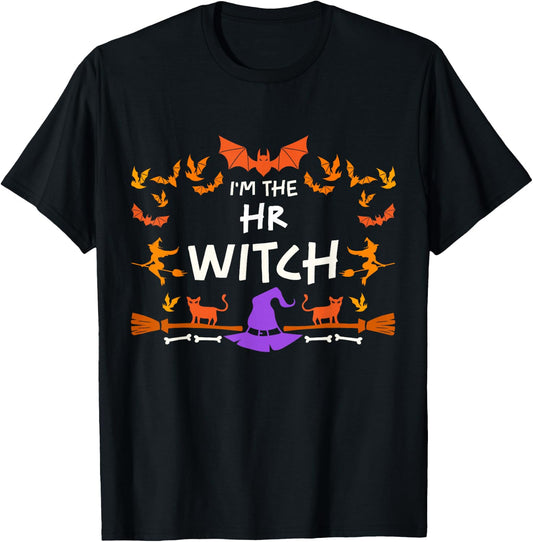I'm the HR Witch Halloween Costume Art T-Shirt - T-Shirt | Black
