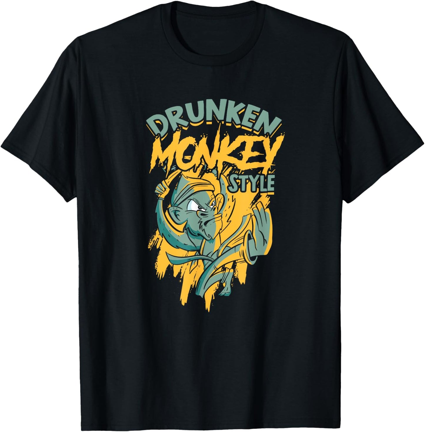 Drunken Monkey Style - Kung Fu Fighting and Sport Ninja T-Shirt - T-Shirt | Black