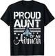 Proud Aunt of an Airman Shirt Jet Plane Pilot T-Shirt - T-Shirt | Black