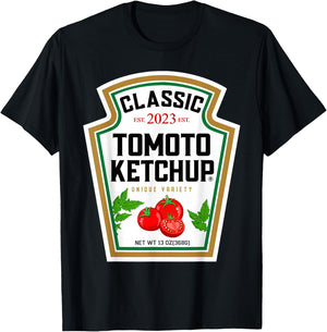 Red Ketchup DIY Costume Matching Couples Groups Halloween T-Shirt - T-Shirt | Black