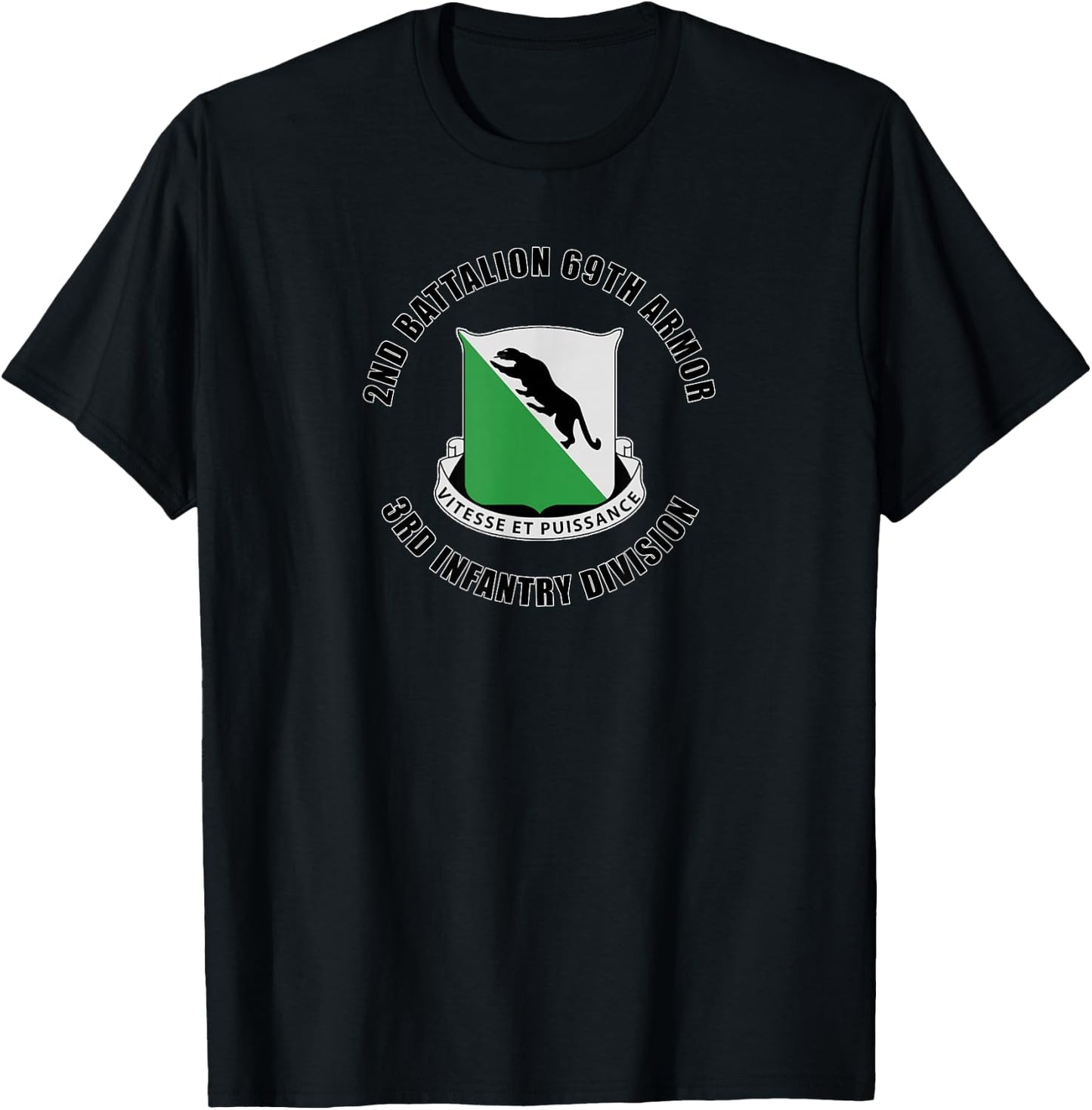 2nd Battalion 69th Armor 3rd Infantry Division Veteran Gift T-Shirt - T-Shirt | Black