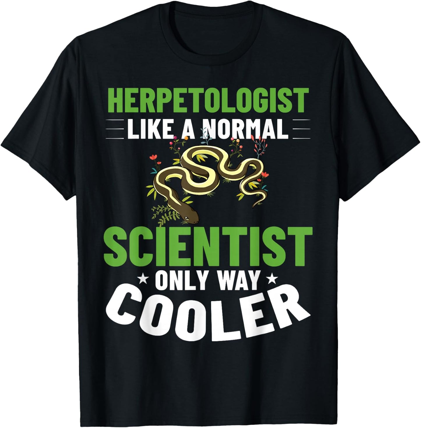 Herpetology Herping Amphibians Reptile Herpetologist T-Shirt - T-Shirt | Black