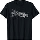 Apollo Command and Service Module and Lunar Lander Drawing T-Shirt - T-Shirt | Black