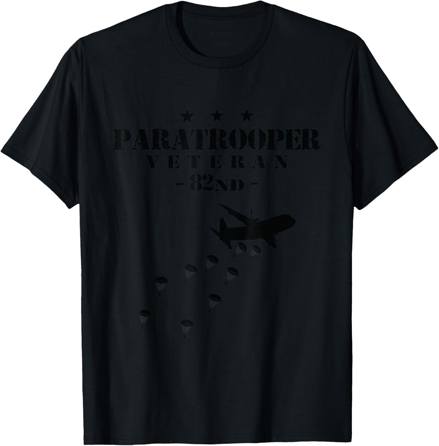 82nd Airborne Veteran Paratrooper T-Shirt - T-Shirt | Black
