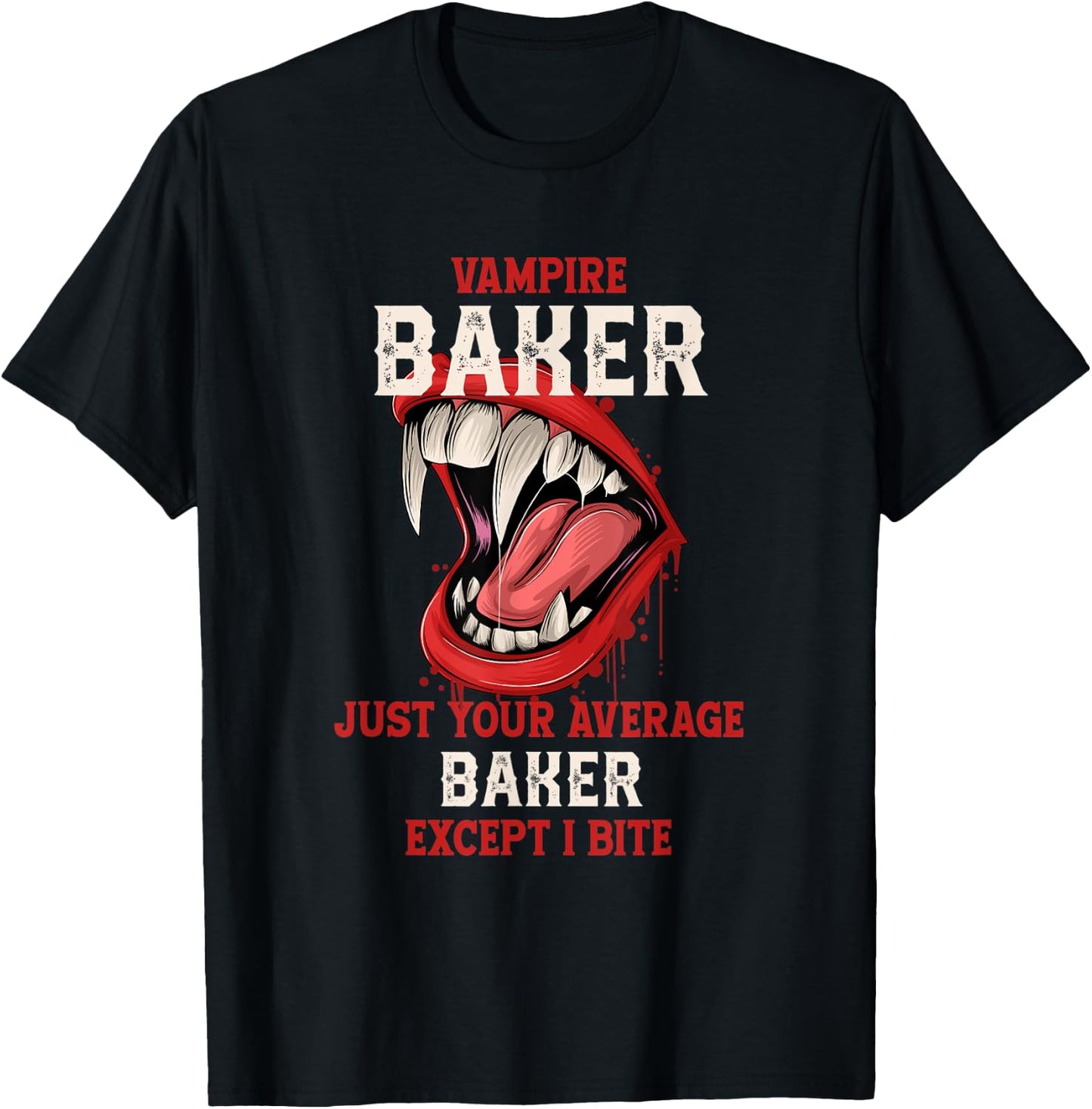 Vampire Baker Halloween Baking Scary Pastry Chef Work T-Shirt - T-Shirt | Black