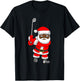 African American Santa Claus Golf Golfer Christmas T-Shirt - T-Shirt | Black