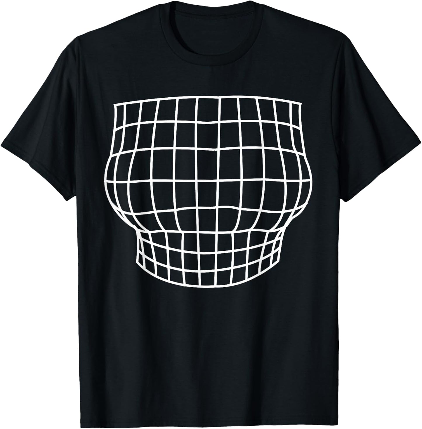 Magnified Chest Optical Illusion T-Shirt - T-Shirt | Black