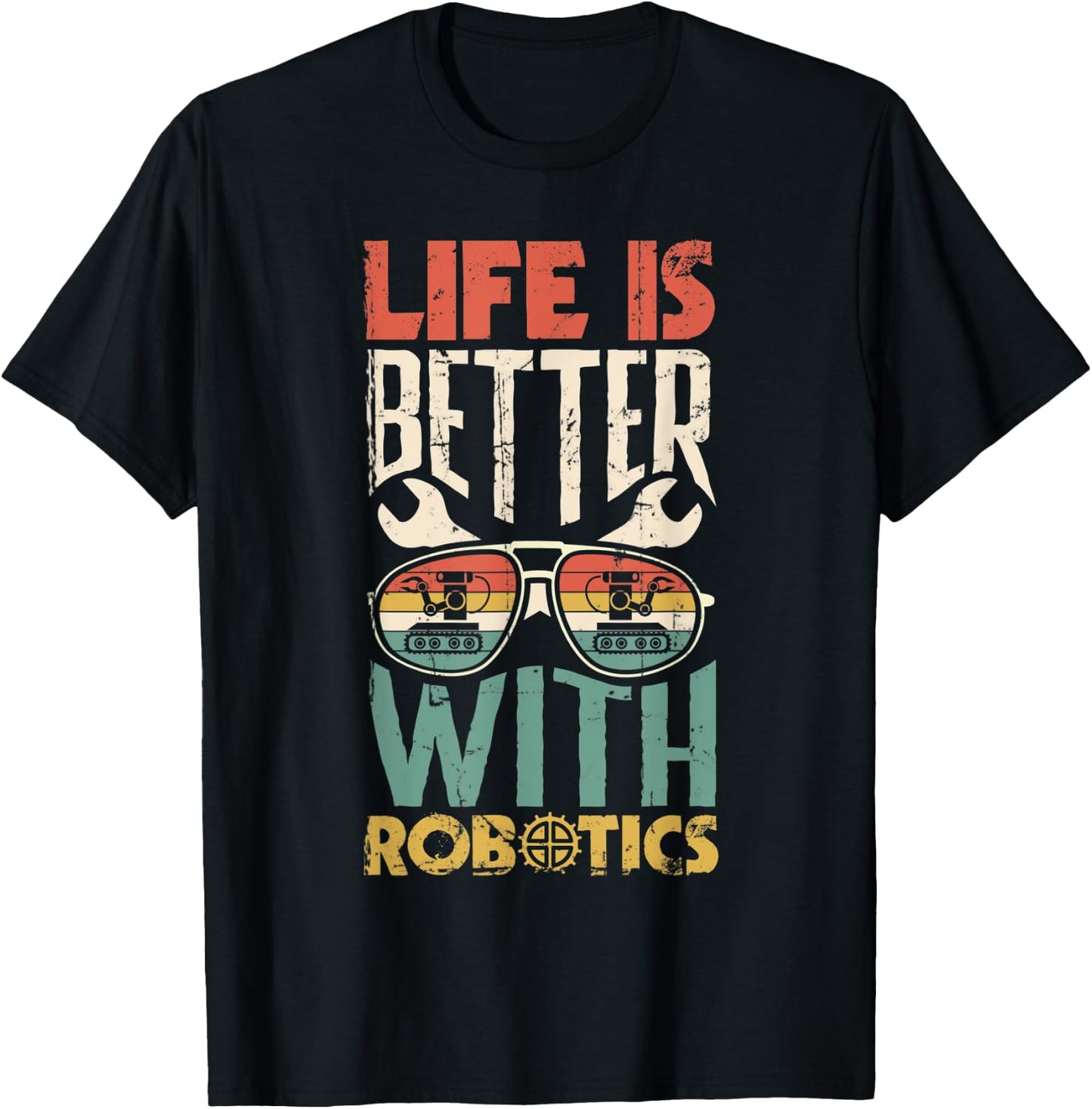 Robotics Engineering Artificial Intelligence Robots T-Shirt - T-Shirt | Black