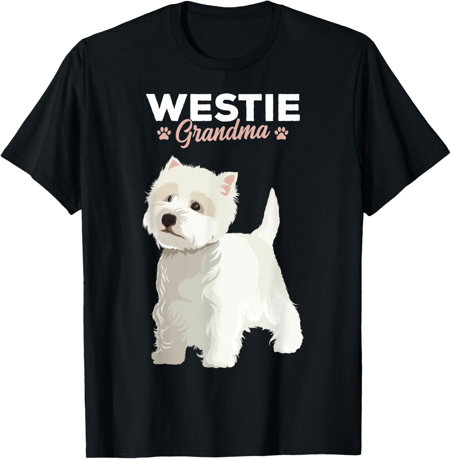 West Highland White Terrier Grandma Dog Mom Women T-Shirt - T-Shirt | Black